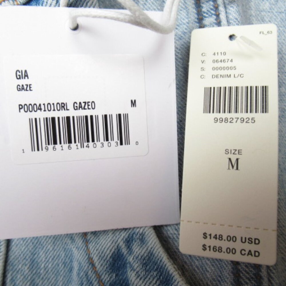 Pistola Gia Fitted Collarless Denim Vest Gaze 100% Cotton M - Picture 11 of 14